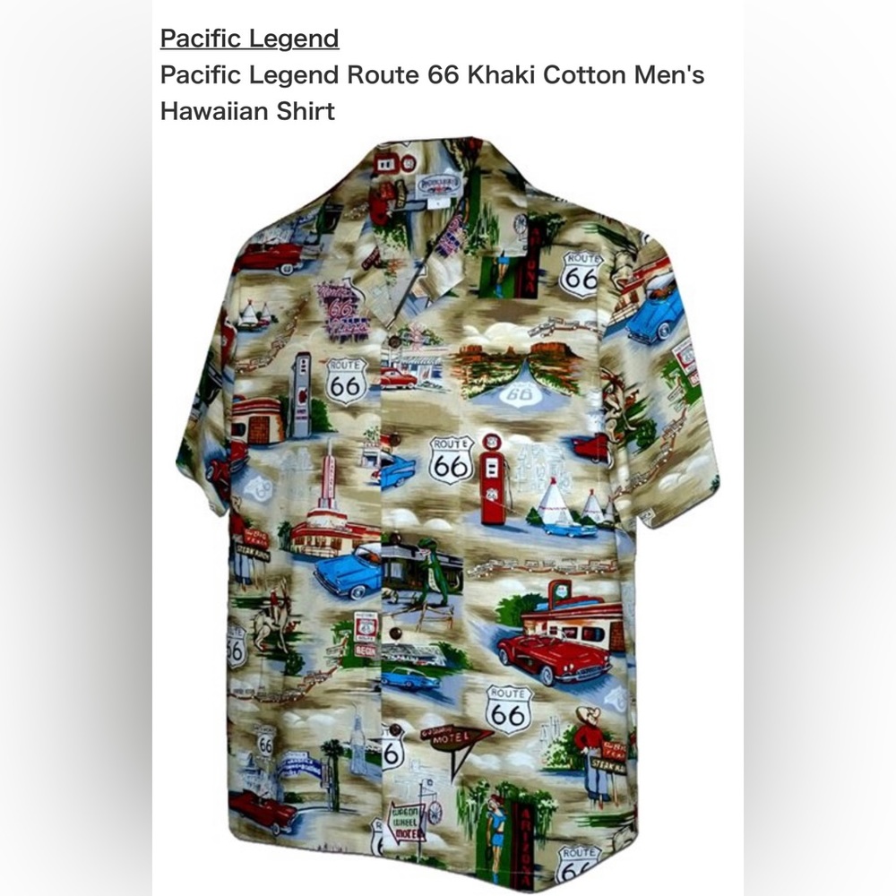 Men’s 3XL Hawaiian shirt, Route 66 , made by Pacific Legends
